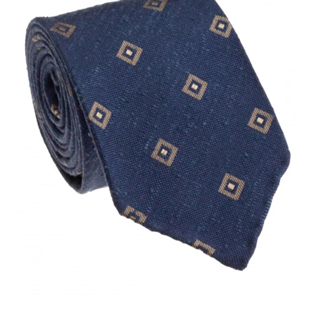 NEW GEOFF NICHOLSON men's shantung silk tie in blue